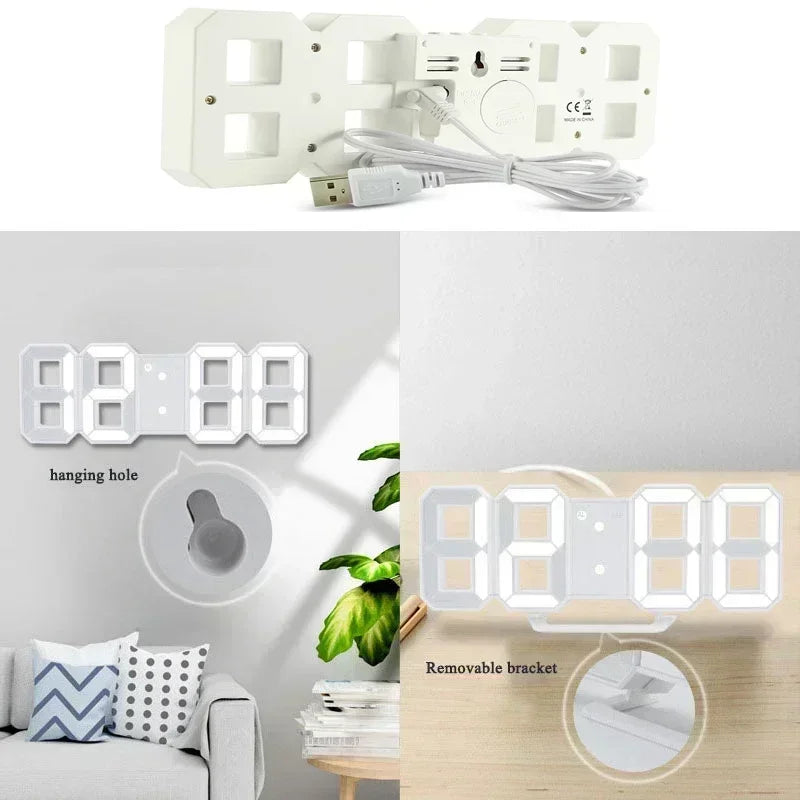 Relógio Digital de Mesa e Parede com Alarme Ajustável