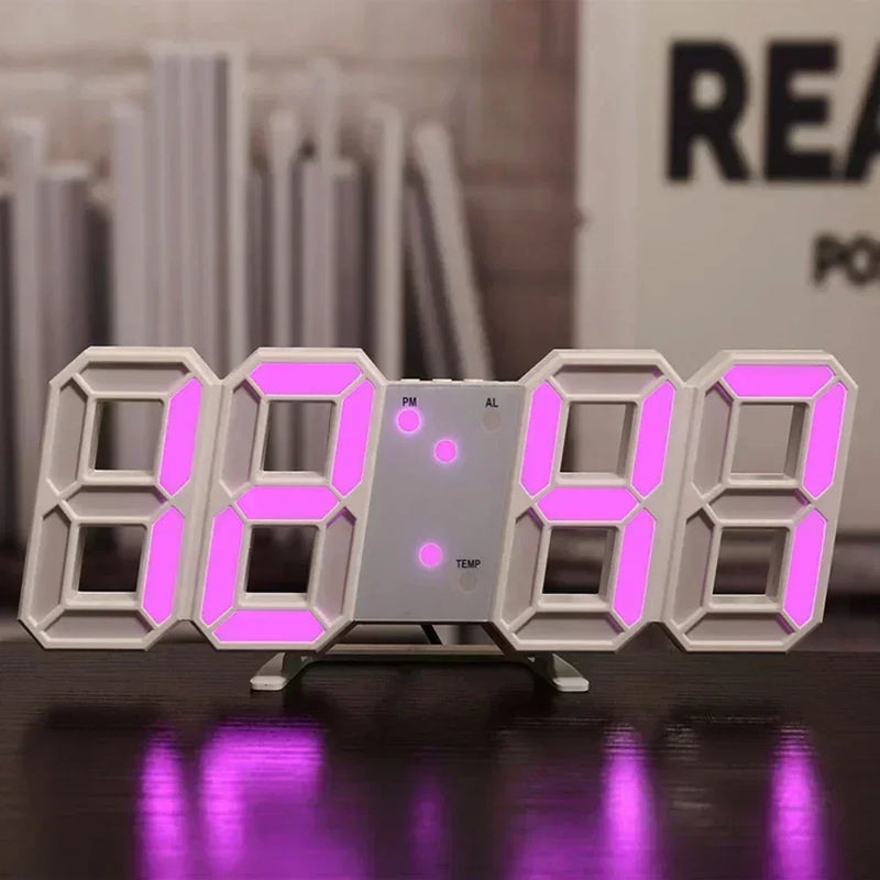 Relógio Digital de Mesa e Parede com Alarme Ajustável